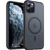 TOCOL Cover Magnetica per iPhone 11 Pro Max 6,5 Pollic, Compatibile con MagSafe, Custodia Antiurto Traslucida Opaca, Nero