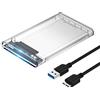 SABRENT Case SSD/HDD Hard Disk Esterno da SATA 2.5'' a USB 3.2 Gen 1, [Supporto UASP SATA III] Trasparente (EC-OCUB)