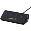 SABRENT Hub USB 3.2 Gen 1, Ciabatta multipresa USB, Sdoppiatore USB, 4 Porte, per iMac, MacBook, MacBook PRO, MacBook Air, Mac Mini o qualsiasi PC, (Cavo da 76cm) Nero (HB-MC3B)