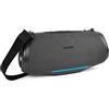 MEDION P61762 altoparlante Bluetooth portatile (batteria ricaricabile, potenziamento dei bassi, effetti luminosi RGB, protezione dall'acqua IPX7 e robustezza, power bank integrato