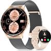 LIGE Smartwatch Donna con Funzione Telefonica, 1.43" HD AMOLED Orologio Smartwatch Donna con 100+ Modalità Sportive Orologio Fitness, IP68 Impermeabile Android iOS Smart Watch (2 Cinturini)