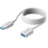 SABRENT Cavo Prolunga USB 3.2 Gen1 (1,8m) Maschio a Femmina, Cavo Estensione USB Trasferimento Dati e Ricarica per Hub & Chiavetta USB Disco Rigido Esterno Tastiera Mouse Stampante, Bianco (CB-306W)