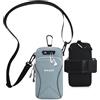 BAGZY Porta Telefono Corsa Da 7,0 Pollici con Tracolla, Porta Cellulare da Braccio Applicabile a Accessori Palestra da Corsa, Yoga, Accessori da Jogging per iPhone 15 Pro/14 Pro Max (Azzurro)
