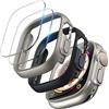 TOCOL Cover per Apple Watch Ultra 3 2 1 49mm, 2 Cover con 2 Vetro Temperato Pellicola Protettiva, Antiappannante, Durezza 9H, Tocco Sensibile, HD Senza Bolle, Antiurto e Antigraffio, Nero/Originale