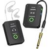 LEKATO MS-02 In-Ear Monitor, sistema di monitoraggio in-ear wireless stereo/mono 2.4G, sistema IEM wireless personale professionale per prove di band, esibizioni dal vivo e amplificatore per chitarra