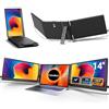 Cevaton Monitor portatile, 14 pollici FHD 1080P IPS Estensore dello schermo del computer portatile adatto per laptop da 13-17 pollici, supporto integrato, plug and play, estensore per monitor