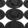 KLEBESHOP24 Clip adesivi per CD, supporto autoadesivo in plastica - nero, 50 pezzi