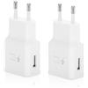 Mijun 2-Pack USB Caricatore Rapido per Samsung Galaxy S21 S20 S10 S9 S8 S7 S6 Edge/Plus/Active A03 A13 A14 A13 A20e A25 A34 A40 A51 A55 Note 8 Z Flip 3/Z Fold 3, Alimentatore USB a Caricabatterie Rapido