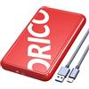 ORICO Alloggiamento per disco rigido da 2,5 pollici, USB 3.1 Gen 1 a 6Gbps, alloggiamento esterno per dischi rigidi da 9,5mm, 7mm, 2,5 pollici, SATA SSD HDD fino a 8 TB, supporta UASP, con cavo USB
