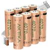 AKTTKA Pile AA Ricaricabili 4070 mWh, Set da 8, 1,5V Lithium, LR6, R6