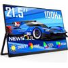 Newsoul Monitor Portatile 21,5 Pollici, 100Hz Schermo Portatile QLED 2000:1 FreeSync 450 nit con USB-C e HDMI, Portable Monitor con VESA e Supporto180° per Laptop/PS5/4/Xbox/Switch