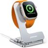 JOYROOM Stazioni di Ricaricao per Apple Watch S11, Supporto Pieghevole per Dock di Ricarica per Apple Watch Series 11/10/9/8/7/6/5/SE3/SE2/Ultra 3 38mm/40mm/41mm/42mm/44mm/45mm/46mm/49mm - Argento