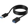SABRENT Cavo Prolunga USB 3.2 Gen1 (1,8m) Maschio a Femmina, Cavo Estensione USB Trasferimento Dati e Ricarica per Hub & Chiavetta USB, Disco Rigido Esterno, Tastiera Mouse Stampante, Nero (CB-3060)