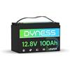 Dyness Batteria Litio 12V 100Ah LiFePO4 a Ciclo profondo con 100A BMS, Protezione Dalle Basse Temperature, Max. 15000 cicli, per Camper, Impianti Solari off-grid, Fotovoltaico Accumulo
