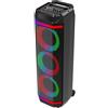 BSL BEAUTIFUL SOUND LINE Altoparlante Bluetooth BSL-S61 con illuminazione sugli altoparlanti | 3 altoparlanti da 8 pollici | 50 W | Microfono in omaggio incluso | Batteria da 3600 mAh | Radio FM e lettore MP3 tramite USB | Ri