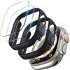 TOCOL Cover per Apple Watch Ultra 3 2 1 49mm, 2 Cover con 2 Vetro Temperato Pellicola Protettiva, Antiappannante, Durezza 9H, Tocco Sensibile, HD Senza Bolle, Antiurto e Antigraffio, Nero/Nero