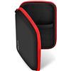 deleyCON Cover Custodia per Dispositivi di Navigazione - 4,3 & 5 Pollici (14,6 x 9,3 x 3,4 cm) - Resistente & Antiurto - 2 Tasche Interne - Rosso