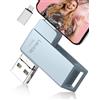 Levida Chiavetta USB 512gb per Phone,Levida Pen Drive Penna USB 3.0 Pendrive 4 in 1 Photostick Chiave USB Type C con iOS,Android,Tipo C Porta/Smartphone, Computer, Laptop, PC,Grigio