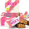 N!CK'S NICKS Barrette proteiche Burro di arachidi, 15 g di proteine, 214 calorie, low carb peanut butter barretta proteica keto senza zucchero aggiunti, senza glutine (12 protein bars x 50 g)