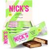 N!CK'S NICKS Barrette di wafer proteico Nocciola | 25% di proteine | 203 calorie | Barretta proteica al cioccolato low carb, senza zuccheri aggiunti e glutine (24 barrette proteiche x 40g)
