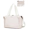 ECOHUB Borsa da Viaggio Pieghevole, Borsone da Viaggio Resistente All'acqua per Aereo, Bagaglio a Mano Leggero e Riciclato con Tasca Rimovibile per Donna e Uomo, 30L-Beige