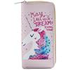 DonDon Portafoglio Portamonete Portafogli Borsa donna con motivo unicorno Dreams come true