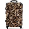 NoBoringSuitcases.com valigia grande 20-23 kg, media, trolley medio, rigida, rigido, da stiva, valigie grandi, bagaglio leggera, medie rigide con 4 ruote girevoli, 67 cm - 72 L Motivo leopardato scuro