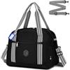 BAGZY Borsa 40x30x20 Vueling Borsone da Cabina 25L Bagaglio a Mano 40x20x30 cm Wizzair Impermeabile Borsas da Viaggio Pieghevole Nylon Borsa Aereo per Weekend Parto Ospedale Ginnastica Sportiva Nero