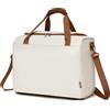 KONO Bagaglio a Mano Ryanair 40x30x20 cm, Borsa da Viaggio Cabina con Tracolla, Borsa Sottosedile per Aereo Uomo e Donna (Bianco Crema)
