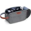 ECOHUB Borsa da Toilette Uomo, Beauty Case da Viaggio di Grande Capacità con Tasca Impermeabile, Organizer da Toilette Portatile Riciclata con Doppia Cerniera, Ideale per Bagno e Palestra, Grigio