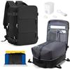 HPLQQ Borsa da Cabina per Ryanair 40x30x20 Zaino Sottovuoto da Viaggio con Pompa Aereo Bagaglio a Mano per Easyjet Impermeabile Lavoro e Scuola Trekking Casual Daypack per 14" laptop,A01-Nero