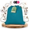 Naturstube® Sacca Sportiva in Cotone Verde Petrolio (1 Pezzo, 38 x 42 cm) Oeko-TEX® | Zaino Sacca con Coulisse da Palestra, Mare e Spiaggia | Sacchetta Porta Scarpe per Uomo, Donna e Bambini