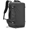 HOMIEE Zaino da Viaggio 40L Grande Zaino Bagaglio a Mano con Scomparto per Scarpe Resistente All'acqua Zaini Porta PC 17,3 Pollici con Porta USB Zaini Aereo Omologato per il Volo