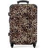 NoBoringSuitcases.com valigia grande 20-23 kg, media, trolley medio, rigida, rigido, da stiva, valigie grandi, bagaglio, leggera, medie rigide, con 4 ruote girevoli, 67 cm - 72 L, Macchie leopardate