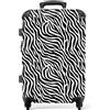 NoBoringSuitcases.com valigia grande 20-23 kg, media, trolley medio, rigida, rigido, da stiva, valigie grandi, bagaglio, leggera, medie rigide, con 4 ruote girevoli, 67 cm - 72 L, Design zebrato