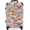 NoBoringSuitcases.com valigia grande 20-23 kg, media, trolley medio, rigida, rigido, da stiva, valigie grandi, bagaglio, leggera, medie rigide, con 4 ruote girevoli, 67 cm - 72 L, Destinazioni