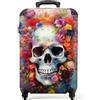 NoBoringSuitcases.com bagaglio a mano, trolley, valigia da 10 kg, rigida, leggera, valigie da viaggio per cabina, aereo, con 4 ruote girevoli, manico estensibile, robusto, 55x40x20 cm, Cranio Botanico