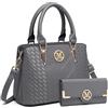Miss Lulu Borsa a Mano Donna Nero Medie, Borse Tracolla PU Pelle, Tote Spalla Bag Eleganti, Tracolla Regolabile per Viaggi, Università e Lavoro