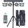 GdjRttk Derby + RGBW LED Par Faro da 60 W con treppiedi e telecomando, luce disco dmx-3/6/15CH per DJ, KTV, chiese, concerti, matrimoni, Natale