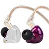 Yinyoo KZ ZSN Pro Earbuds Nuovo 1DD 1BA HiFi Monitor Auricolari Noise Cancelling Wired Earbuds Balanced Armature Dynamic Driver Cuffie ibride con microfono (microfono viola)