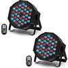 U`King 2 Pezzi 72W Par LED RGB, 36 LED Luci da Palco con Telecomando e Attivato dal Suono, Discoteca Illuminazione Palco per Feste Bar DJ Discoteca Matrimonio Concerti Halloween Natale