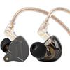 Yinyoo KZ ZSN Pro auricolari in Ear Monitor Hybrid Dynamic Driver Balanced Armature Cuffie Dual Driver 1DD 1BA Deep Bass Stereo Sound ergonomici confortevoli (grigio senza microfono)