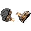 Linsoul KZ ZSN PRO X Cuffie Ibride in Metallo a Doppio Driver 1BA+1DD Monitor In-ear HiFi con Cavo da Incasso Staccabile a 2 Pin, Pannello in Lega di Zinco(Senza Microfono,Grigio)