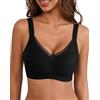 INNERSY Reggiseno da donna senza ferretto, senza cuciture, classico, da donna, bustino imbottito, morbido bralette, confezione da 1, 1 nero, XXL