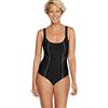 Naturana Costume Intero Sports Open Back Nero/Blu Scuro