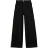 Marks & Spencer Jeans alla Caviglia a Gamba Larga e Vita Alta da Donna Nero 39.5