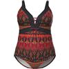 Ulla Popken Donna Costume Intero Rosso Porpora 60