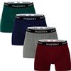 INNERSY Mutande da uomo in cotone, da uomo, lunghe, stile retrò, con apertura, confezione da 4, Serie Natale, S