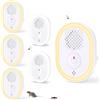 Tiptop Home Repellente ad Ultrasuoni per Topi 6 Pack, Repellente Ultrasuoni Anti Topi Antizanzare Ultrasoni Elettrico Anti Insetti Ratti, Zanzare, Ragni, Parassiti, Scarafaggi, Formiche, Sicuro verde e innocuo