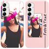 Yoedge Custom Cover Personalizzata Custodia per Samsung Galaxy A35 5G 6,6 con Foto Testi Disegni, TPU Silicone Personalizza Case con Immagine, Antiurto Personalizzabili Case per Samsung A35 5G, Rosa